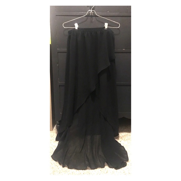 ◼️ Xhilaration black high/low women’s M skirt - Picture 2 of 3